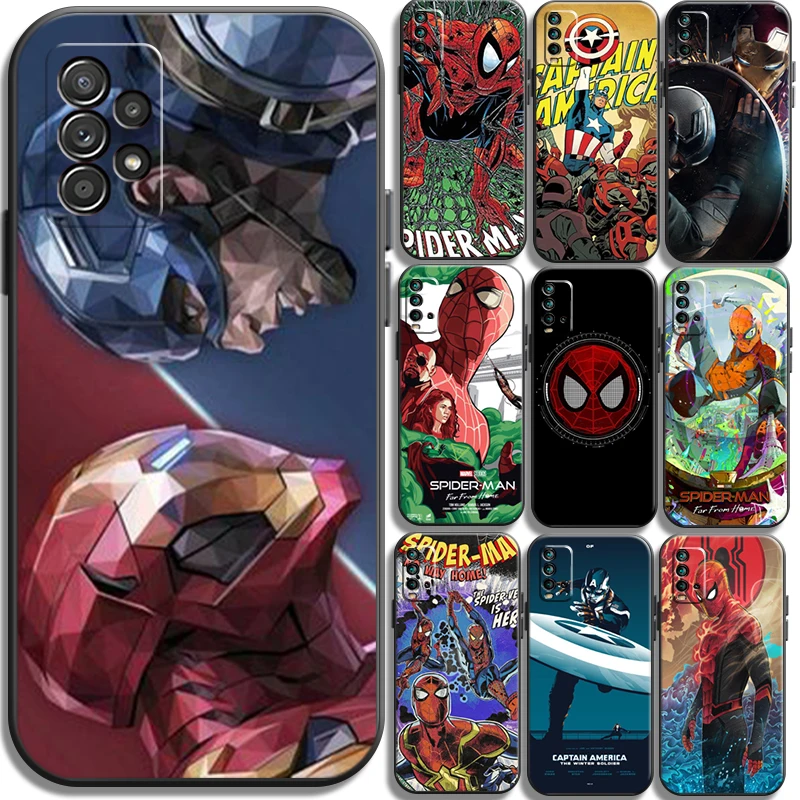 

Marvel Spiderman Phone Cases For Xiaomi Redmi Note 10 10S 10 Pro POCO F3 GT X3 GT M3 Pro X3 NFC Cases Carcasa Soft TPU Funda