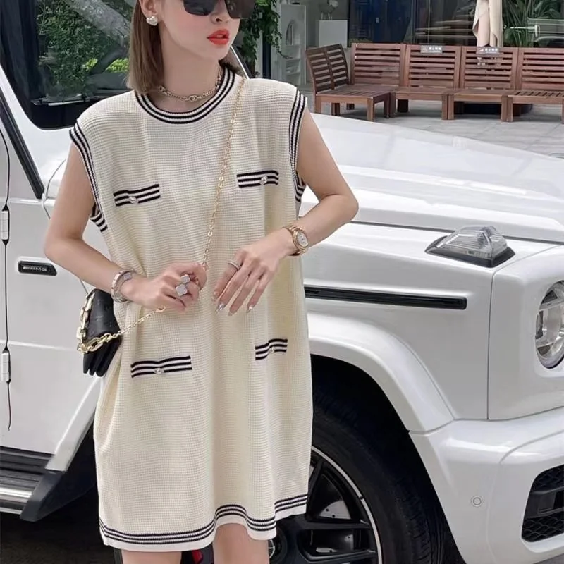 Женское черное платье-свитер с коротким рукавом свободные элегантные платья