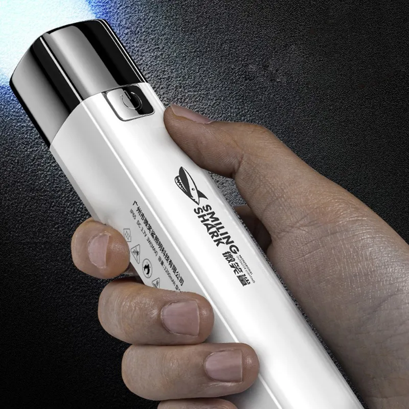 

600/1200mAh Flashlights USB Mobile Phone Rechargeable Outdoor Strong Light Torch Searchlight For Camping Fishing Hiking