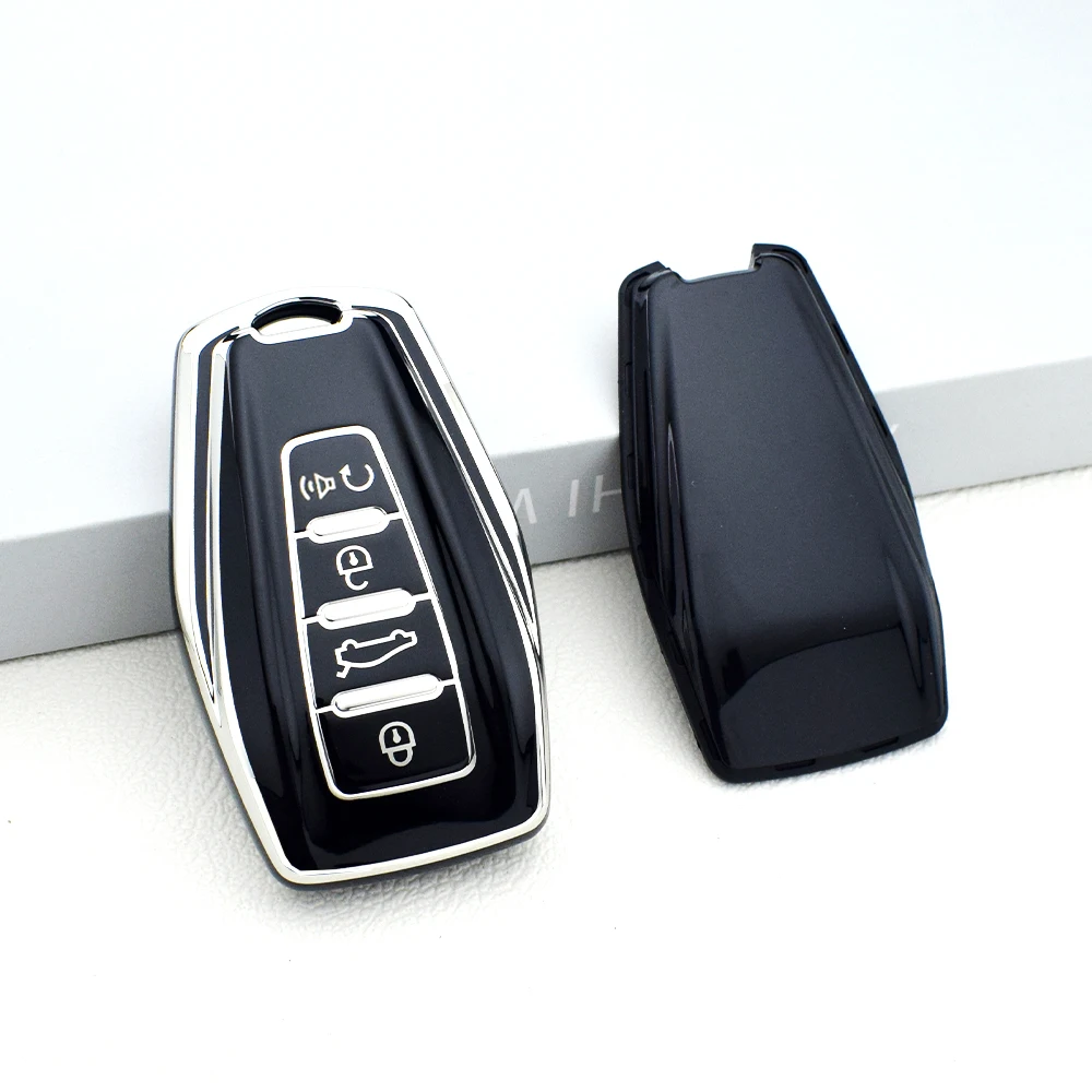 

4-кнопочный держатель из ТПУ для Geely Emgrand X7 EX7 Coolray 2019-2020, чехол для дистанционного ключа автомобиля, аксессуары для автостайлинга, брелок