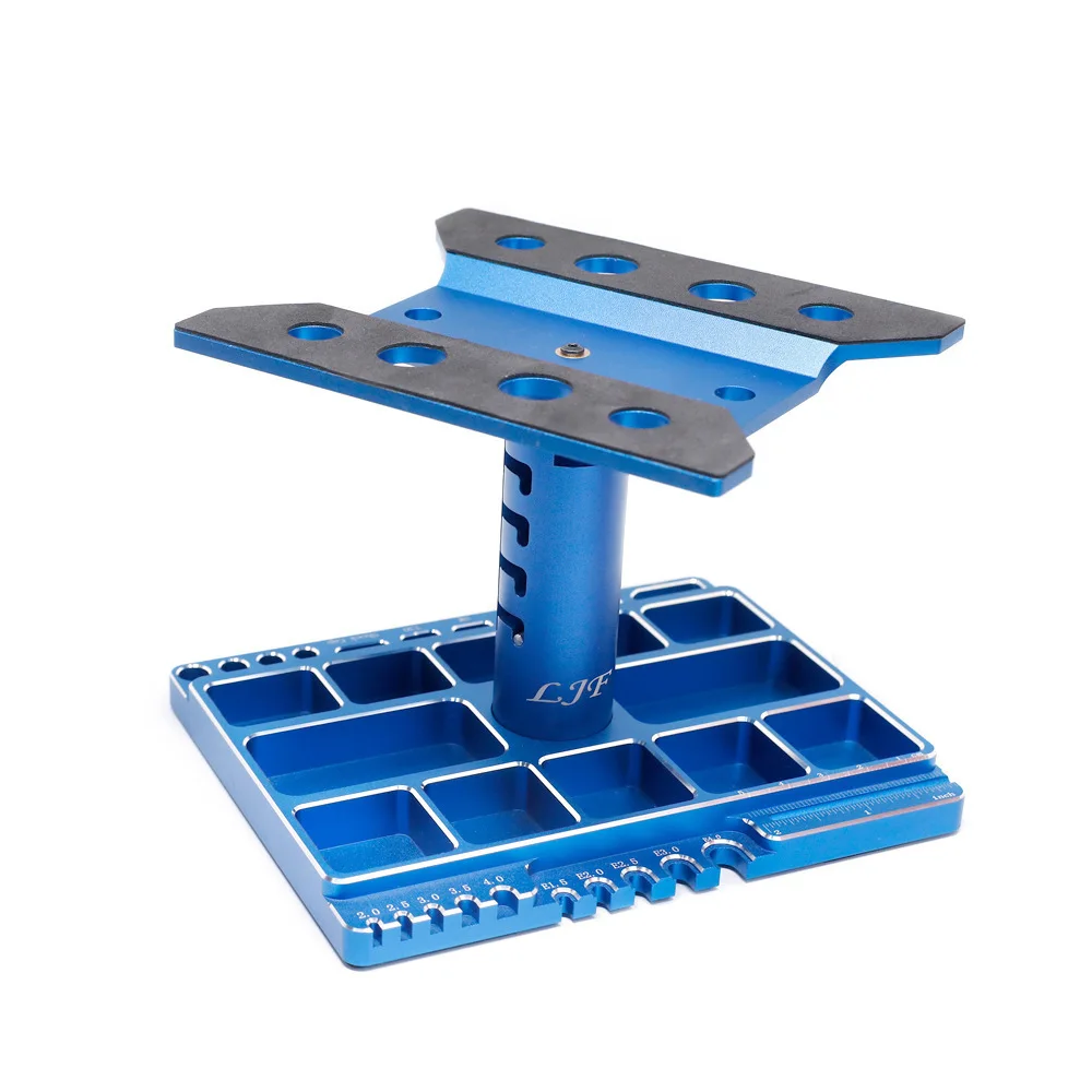 

Metal Repair Station Work Stand Assembly Platform for 1/10 1/8 1/12 RC Car TRX-4 Axial SCX10 II RC Crawler Tamiya HSP