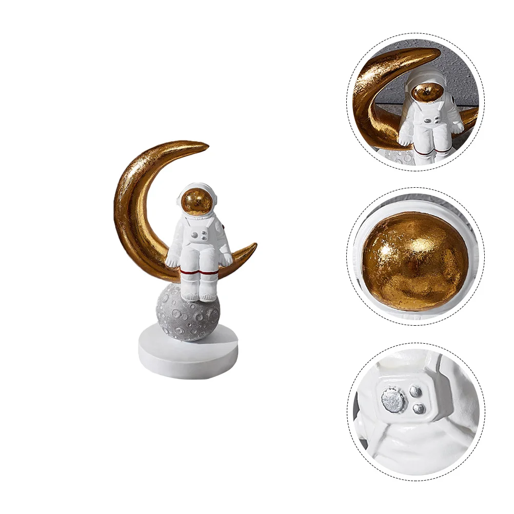 

Статуэтка астронавта в космосе, Статуэтка из смолы, подарки, декоративные игрушки, автомобиль, детская Декоративная фигурка, внешний настол...