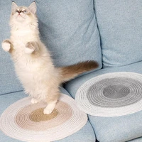 pet sofa scratcher claw paw mattress cat scratch mat round puppy grinding claw cushion thread knitted pet supplies accessories