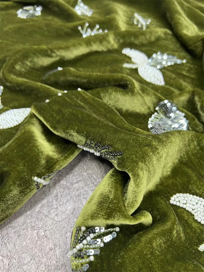 Высококачественная Вельветовая ткань из натурального шелка осенне-зимний жилет