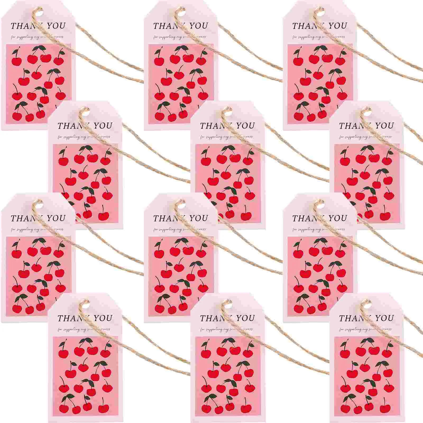 

50pcs Thank You Labels Tags With String Gift Bag Tags