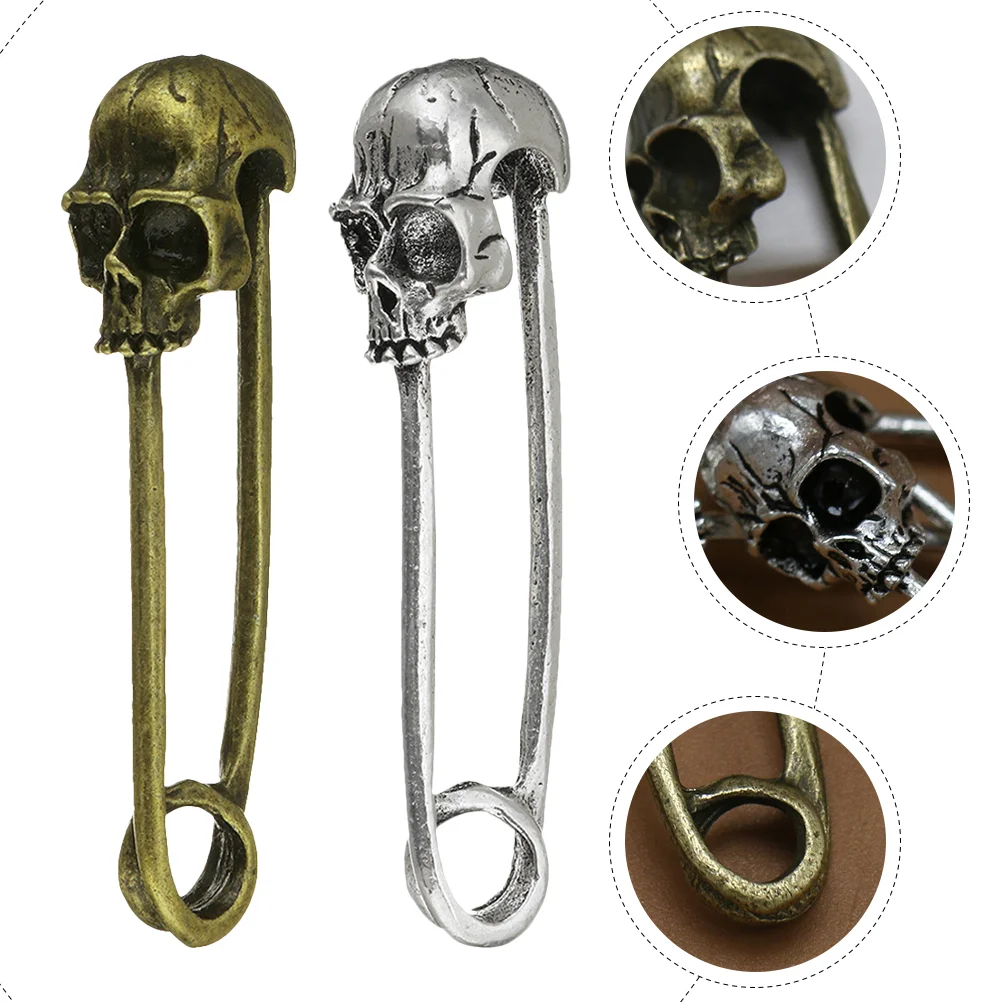 20 шт. булавка в стиле ретро металлическая брошь панк с черепом декор швейные