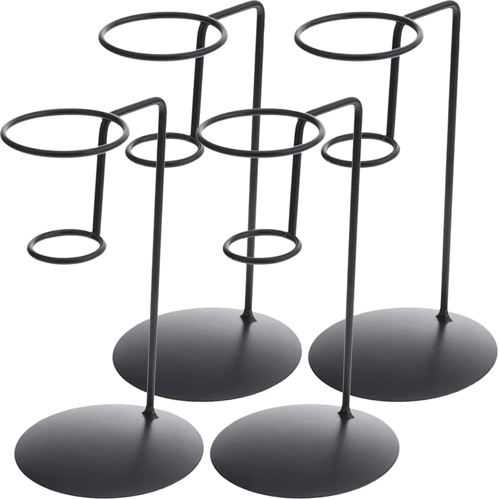 

4 Pcs Metal Brackets Iron Ice Cream Stand Cone Dessert Holders Onion Rings Stands Cones French Fridge to make homemade electric