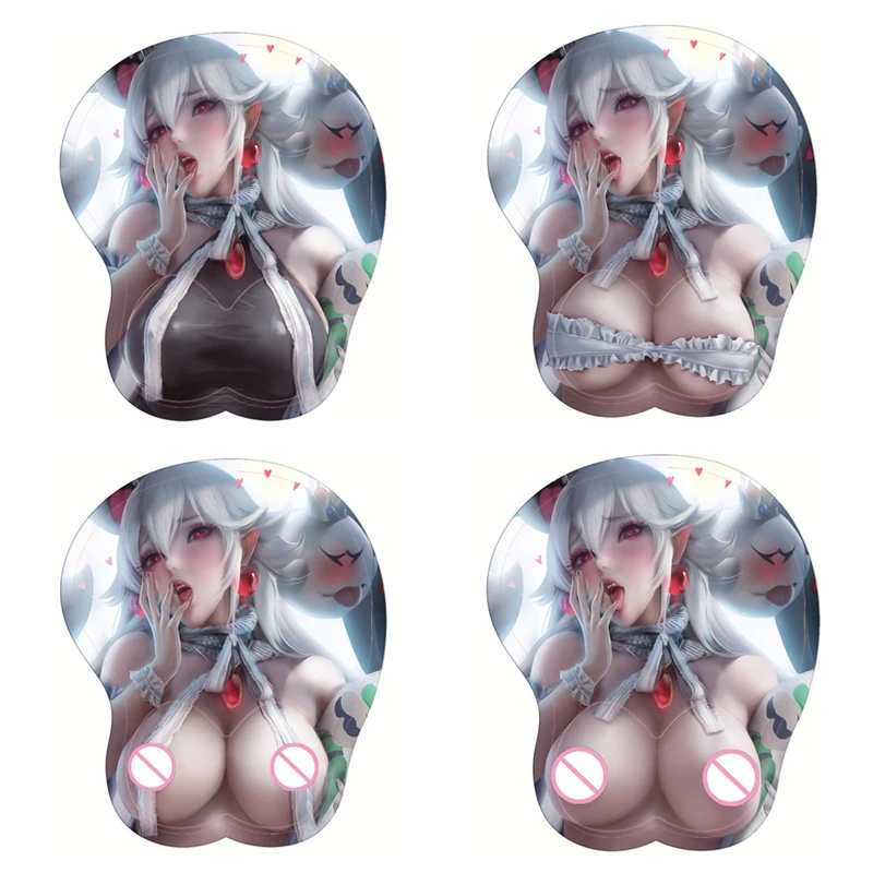 

3D Mouse Pad Gaming Sexy Girl with Wrist Rest Soft Silicone Anime Girl Big Oppai Mouse Pad Mat