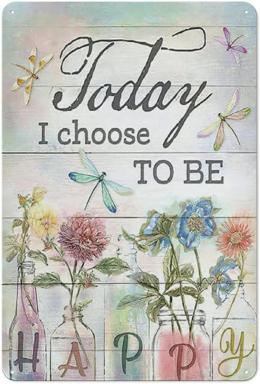 Металлическая жестяная вывеска в деревенском стиле фермерский дом цветочный