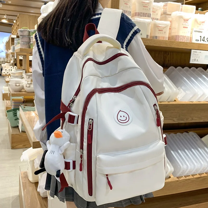 DIEHE Large Female Cute College Backpack Girl Travel Book Backpack Nylon Fashion Ladies Leisure Bag Women Laptop Men School Bags