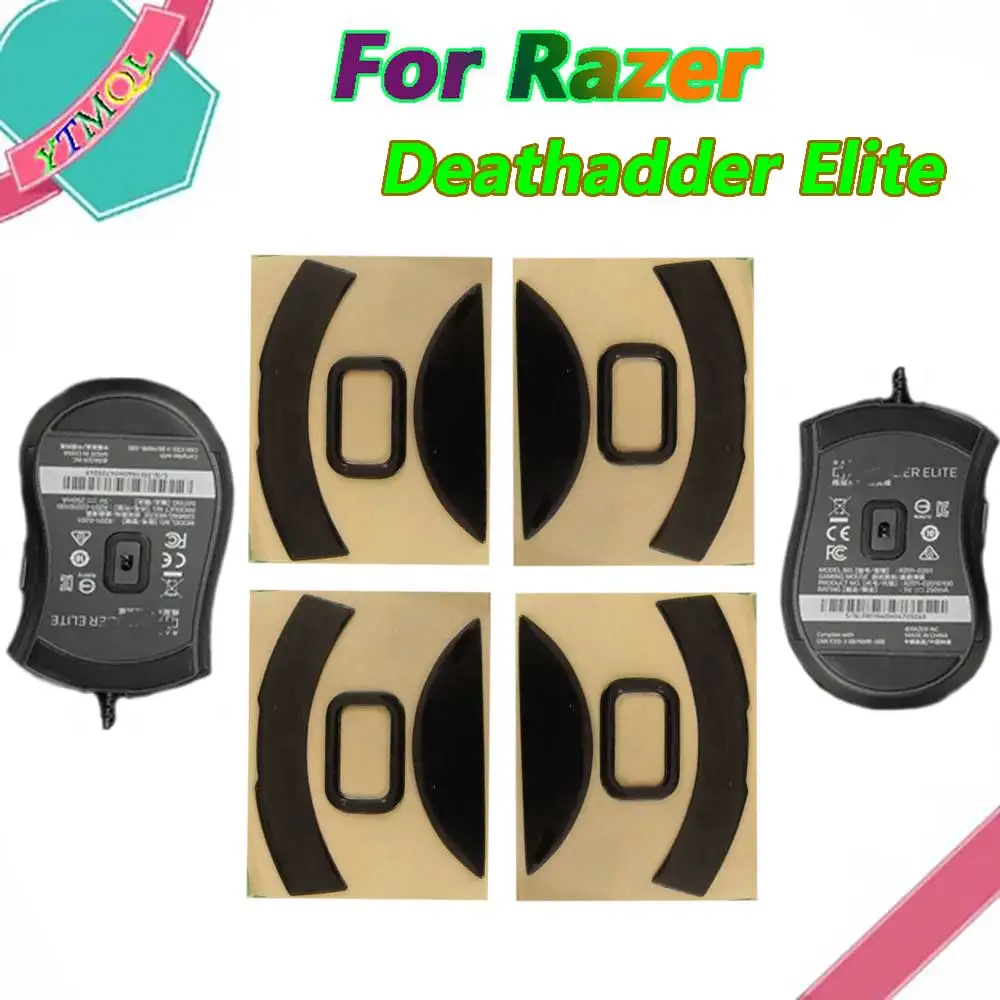 

20-100set Mouse Feet Skates Pads For Razer Deathadder Elite wireless Mouse White Black Anti skid sticker replacement