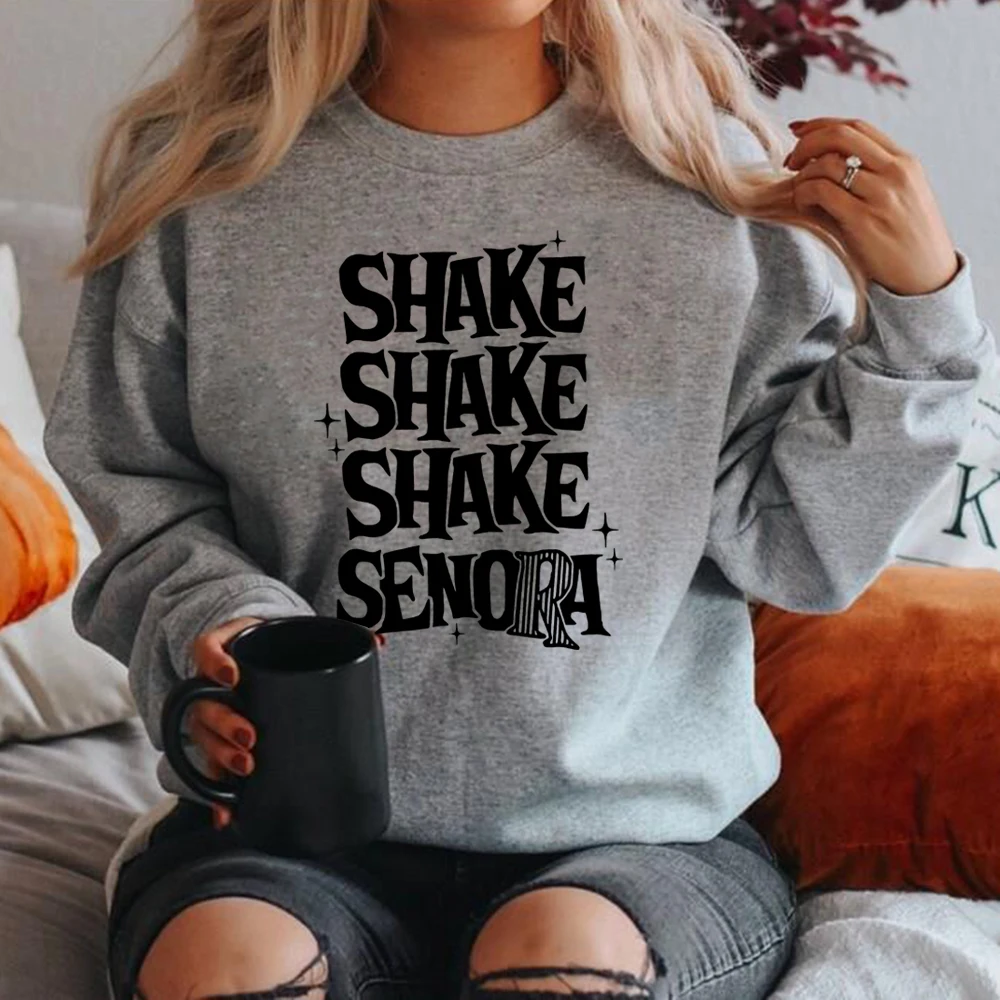 Фото Толстовка Shake Shake Senora на Хэллоуин, толстовка с капюшоном из фильма на Хэллоуин, забавные женские толстовки с длинными рукавами, повседневные толстовки с рисунком №3