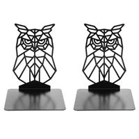 owl book holder hollow out book ends metal bookends for shelves book end to hold books heavy duty black non skid bookend book