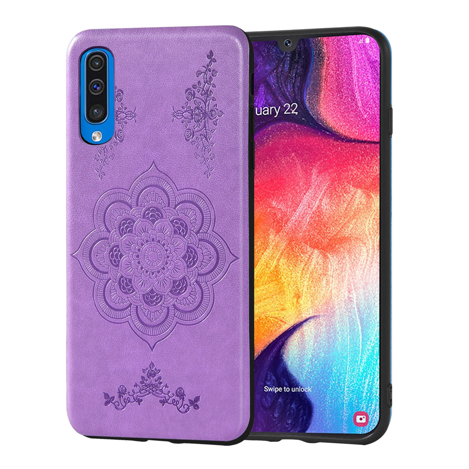 For Samsung Galaxy S9 S8 Plus S7 S6 Active Edge S7Active S5 S3 S4 Mini Case Slim Soft TPU Flower Rugged Leather Cell Phone Cover