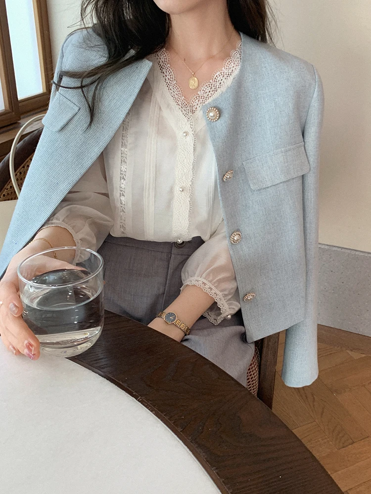 

A Coat women's loose fleece sweater women's design letter top new winter coat top solid color square collar