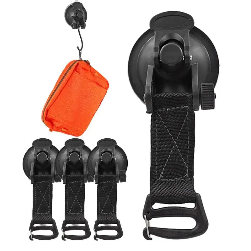 

Heavy Duty Suction Cup Hooks Hook Tent Accessories Anchor Securing Hook Heavy Duty Holds 22 Lbs 4 PCS For Tile Wall Glass