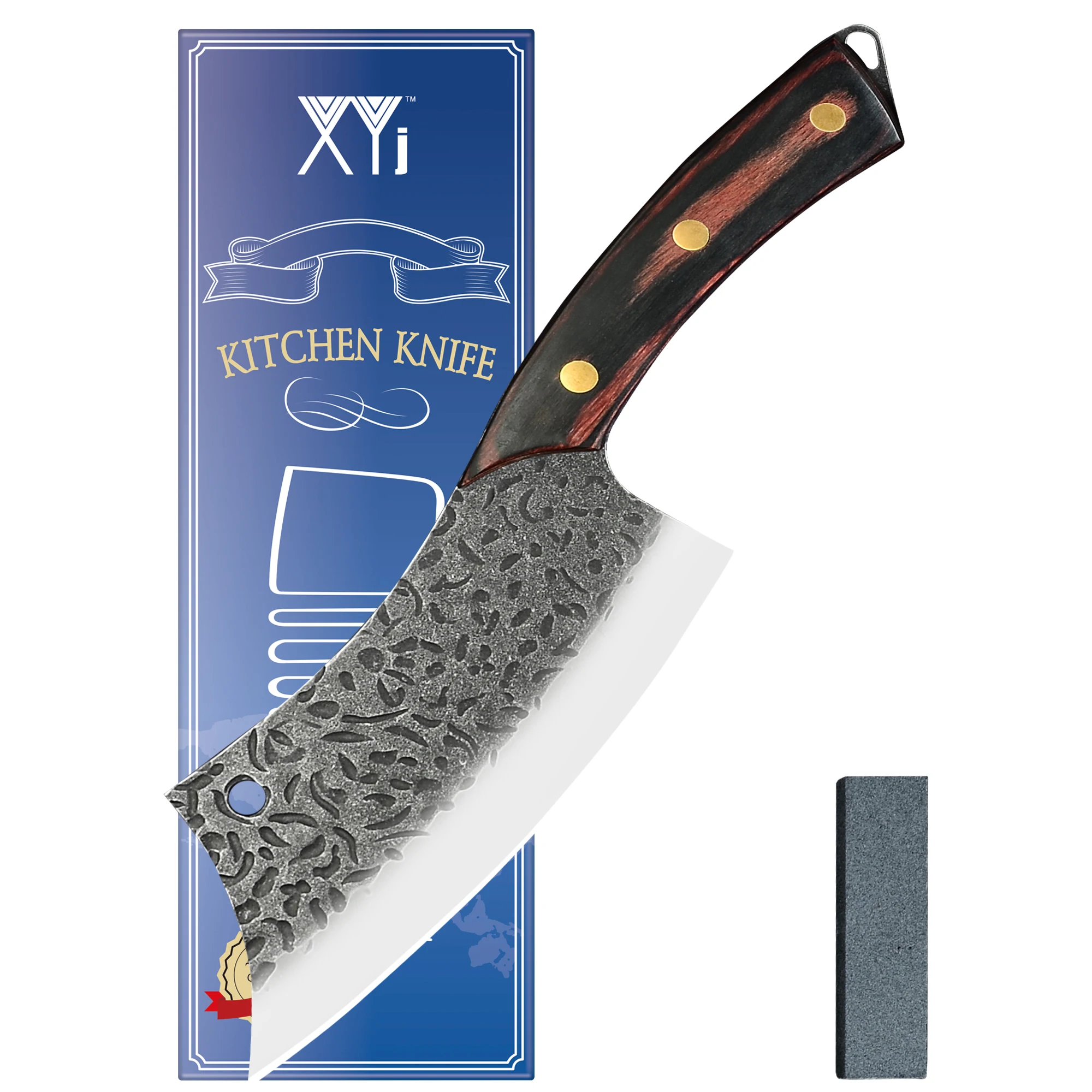 

Xyj 6-дюймовый нож для нарезки из нержавеющей стали, нож для нарезки мяса, мясника, нож шеф-повара с деревянной ручкой, нож для нарезки овощей, н...