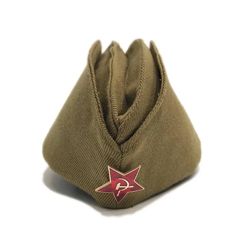 Fashion CCCP USSR Soviet Military Army M81 Garrison Cap with Badge Souvenirs of Russia's Great Patriotic War