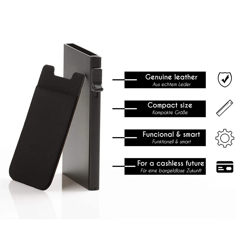 

Вверх, идентификационная кредитная карта, телефон с отделением для монет, RFID Алюминиевый металлический держатель для карт