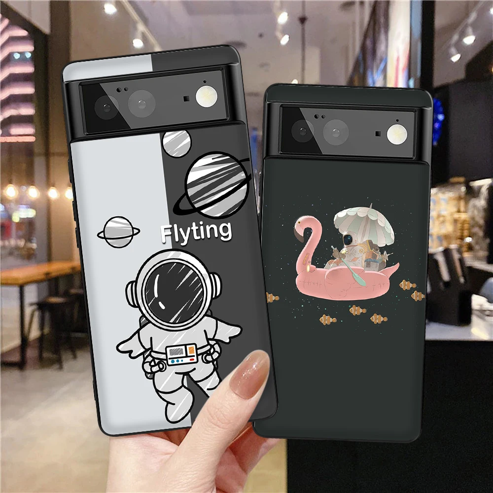 

Cartoon Cute Astronaut Case for Google Pixel 7 7Pro 6a 6 6Pro Back Shell Cover for Pixel 2 2XL 3 3XL 3a 3aXL 5 5a 5G 4XL 4 4a