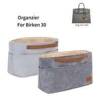 organizer insert bag for birkins handbagplush suede pouch women tote shaper top handletravel inner purse cosmetic liner bags