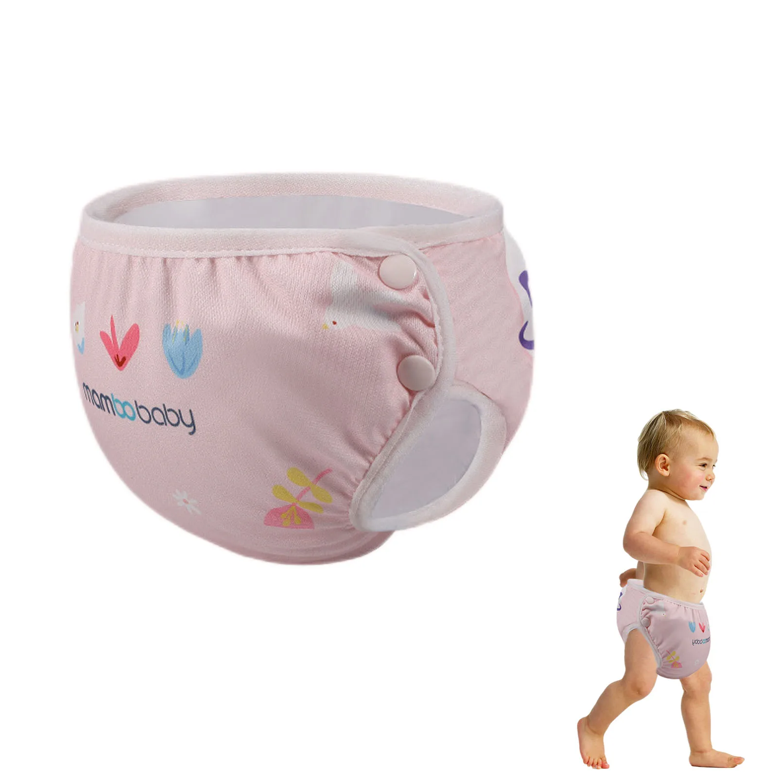 

Reusable Swim Diaper Cute Leakproof Washable Baby Swim Underwear Adjustable Snap Universal Swimsuit For Infant Toddler Boy Girl