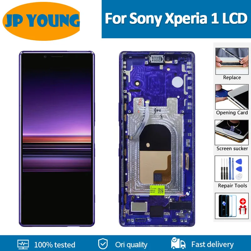 6.5'' Original LCD Display For Sony Xperia 1 X1 XZ4 J8110 J8170 J9110 J9150 Touch Screen + frame Digitizer Assembly Replacement