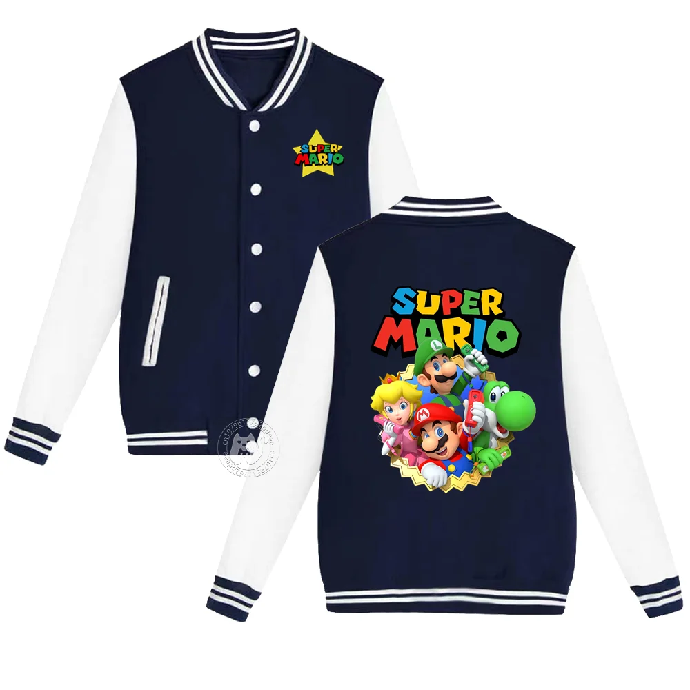 Детский Бейсбольный Наряд Lego Mario Bros — Теплая Повседневная Куртка Унисекс На