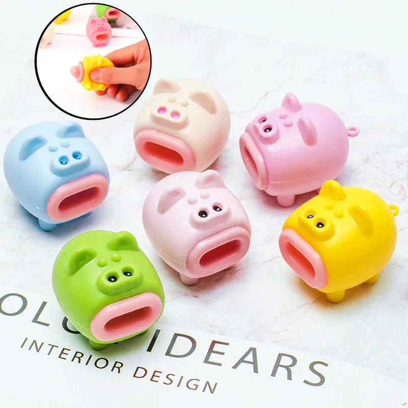 

HOT SALE Funny Pig Squeeze Tricky AntiStress Spit Tongue Toy Creative Stress Relieve Stress Decompression Toys Chilidren Gifts