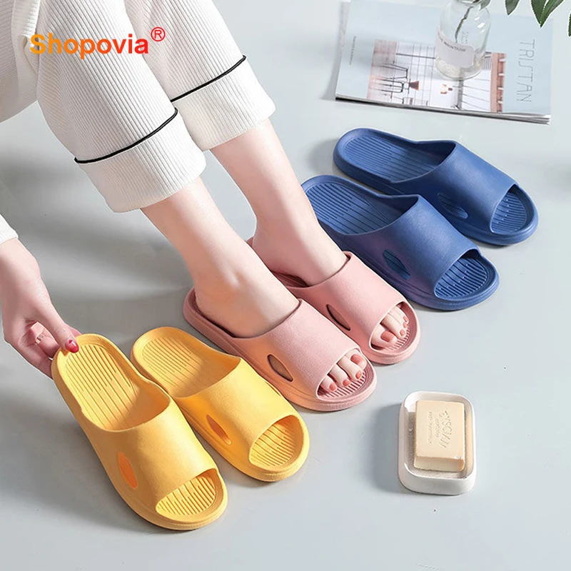 

Home Slippers Platform Bathroom Summer Slippers Non-slip Flip Flops Woman Sandals Women Fashion Soft Sole EVA Indoor Slippers