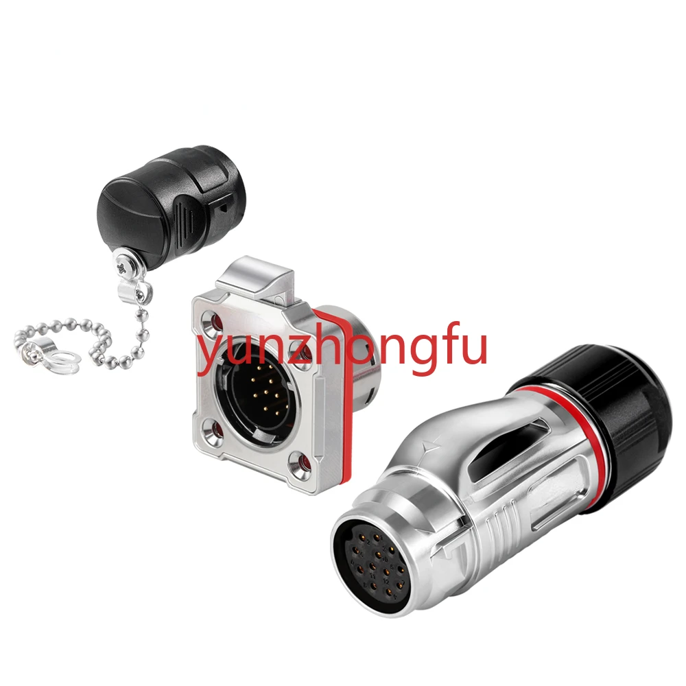 

M20 12 Pin IP65 Водонепроницаемый медный штыревой разъем