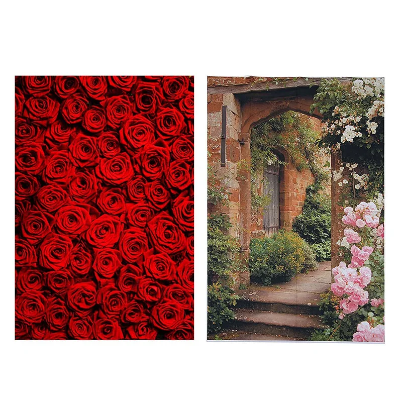 

2Pcs 3X5ft Backdrop Vinyl Collapsible Background Brick Arch Door Background For Photographer Backdrop Wedding Pictures