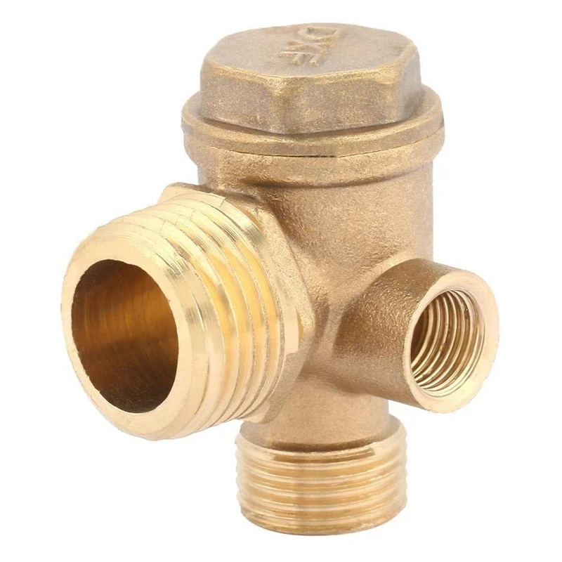 

Air Compressor Check Valve 3-Port Check Valve Male Thread Female Wire Check Valve Brass Material