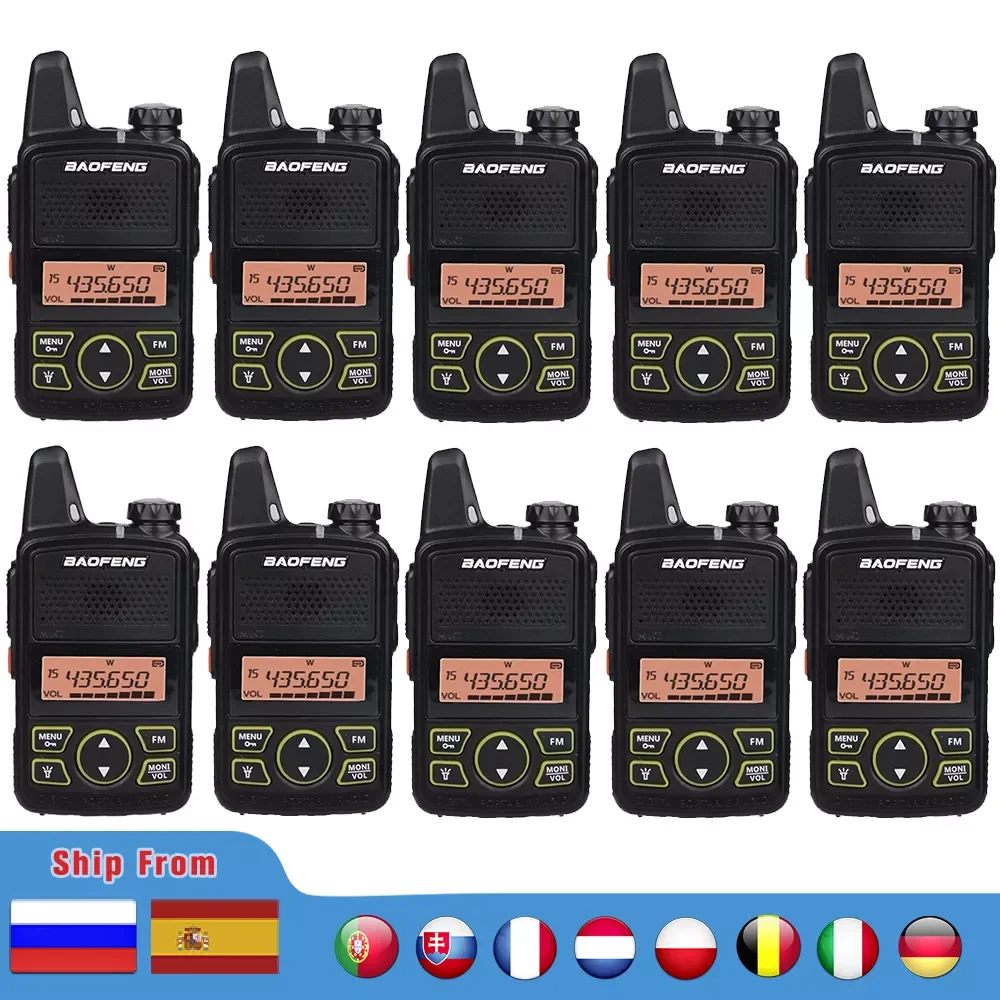 

Units Original BF-T1 Handheld Mini Walkie-talkie UHF 400-470MHz HF Transceiver Portable Two Way Ham CB Radio BF T1