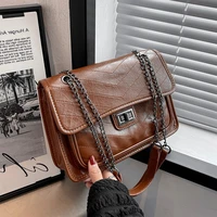 vintage v line quilted chain shoulder crossbody bags for women 2022 trend fashion brand designer turn lock sling ladies handbags