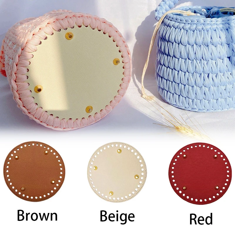 

12/14cm Leather Bag Bottoms DIY Handmade Oval Round Bottom Bag Accessories for Knitting Bags Crossbody Bags Handbag Bottom