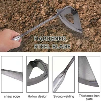 all steel hardened hollow hoe handheld weeding rake garden ranch planting tools farm accessories vegetable agriculture y3y4