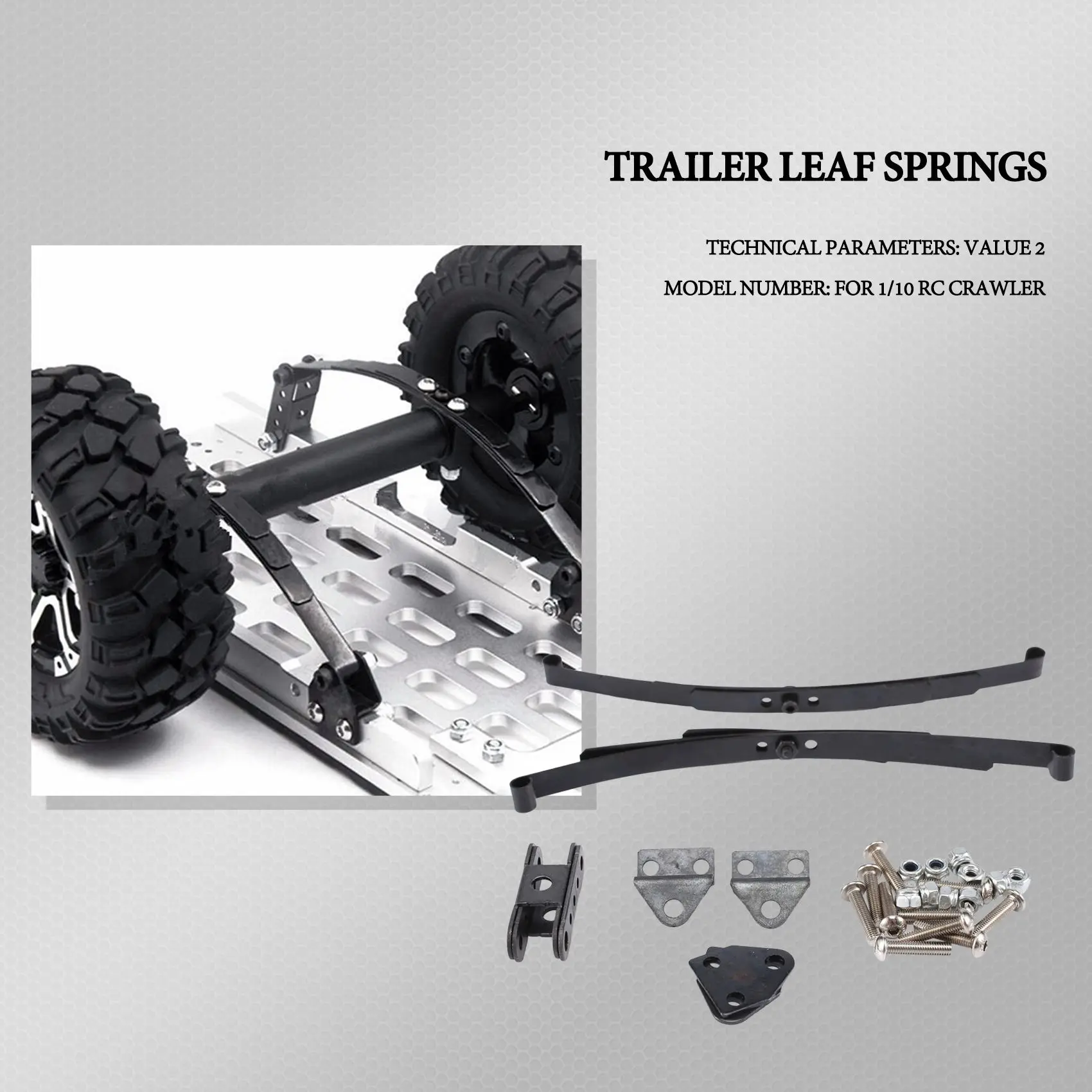 Комплект пружинных подвесных стержней с твердыми листьями для 1:10 RC Rock Crawler D90 TF2