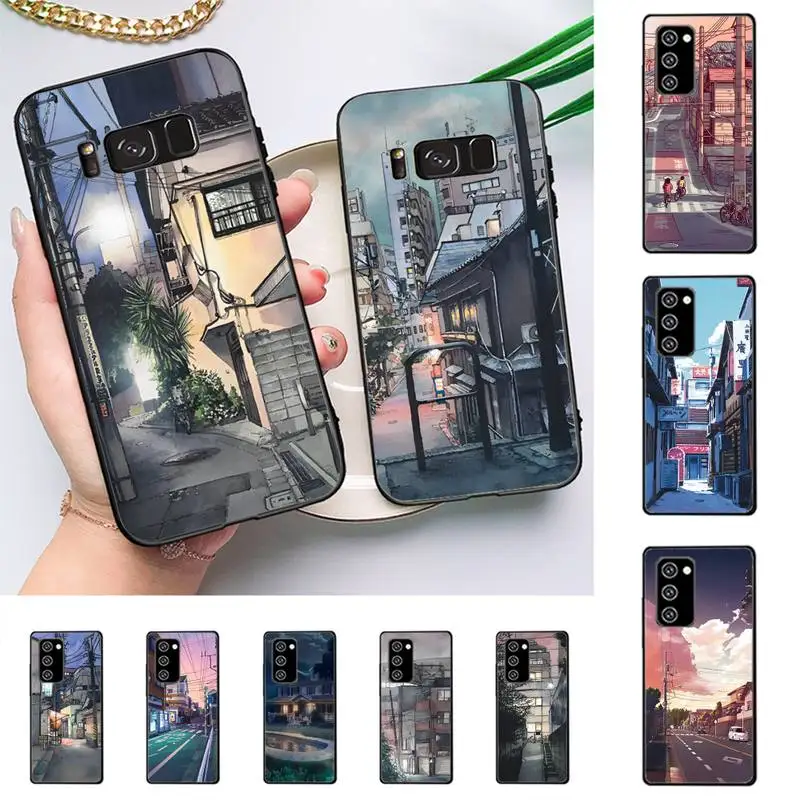

Anime Hand Painted House scenery Phone Case For Samsung Galaxy Note 10Pro 20ultra cover for note 20 note10lite M30S