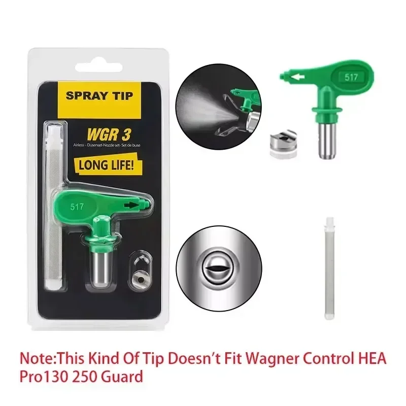 Насадка безвоздушного распыления 215 321 423 517 с насадкой-фильтром пистолета