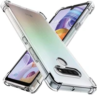 lg stylo 6 case clear transparent reinforced corners tpu shock absorption flexible cell phone cover for lg stylo 6clear