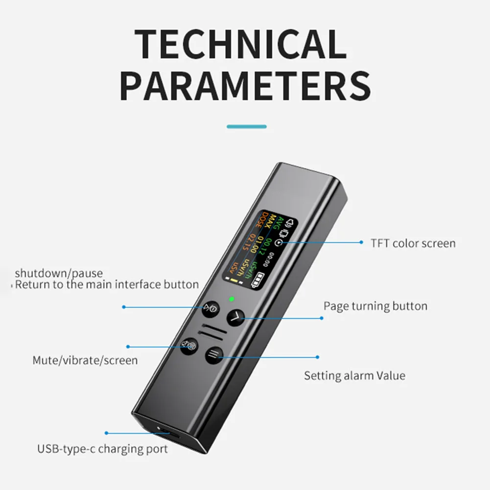 

Radioactivity Dose Rate Monitor Geiger Counter Portable Dosage Alarm Device High Precision Triple Alarm for Radiation Monitoring