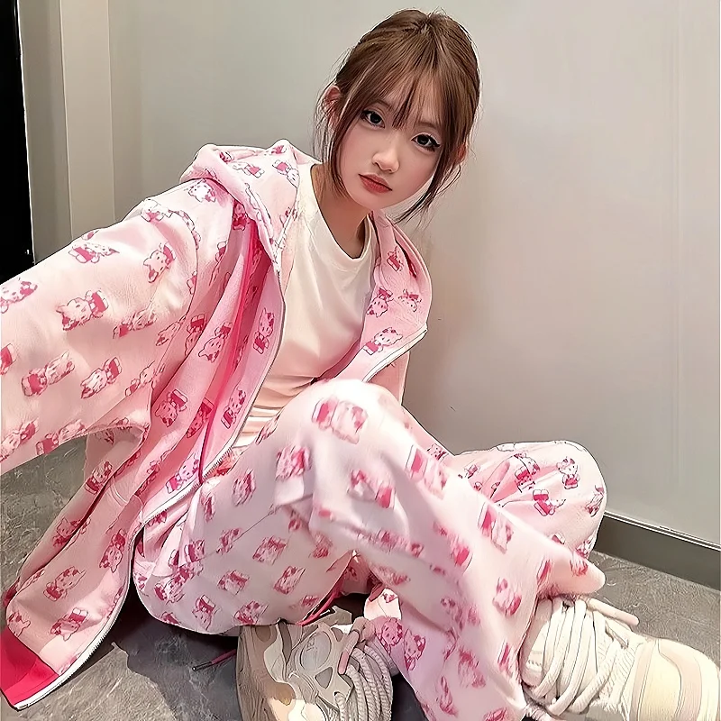 Женский комплект спортивной одежды милые женские аксессуары с мультяшным аниме