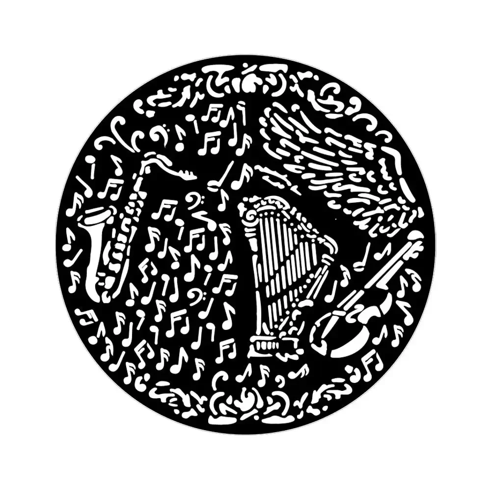 Трафареты с узором, граффити, инструмент для рисования, распылитель, арфы и цветы, шаблон, сделай сам, декор для окон, скрапбукинга