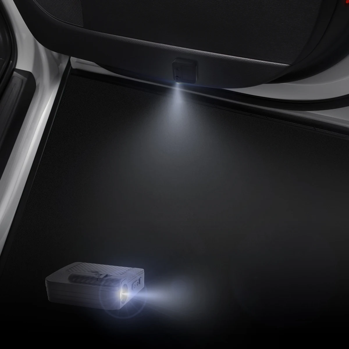 

1/2PCS Car Door Welcome Lights Laser Projector Logo Wireless Infrared Sensing HD Courtesy Lamp Accessories