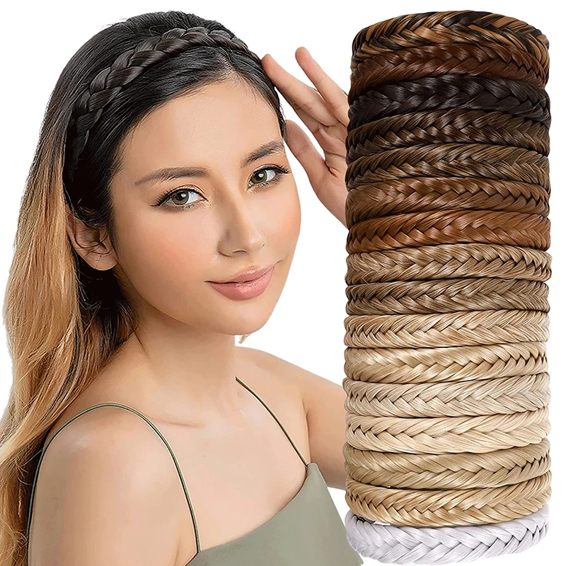 

Fishbone Braid Lazy Wig Twist Braid Headband Women Hair Band Hairpin Bohemia Non-slip Headdress Bridal Hair Accessories Styling