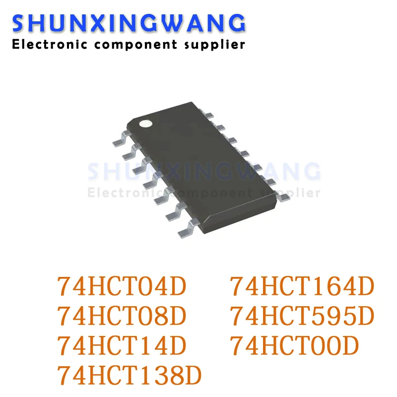 10 шт., 74HCT04D SN74HCT04DR SOP 74HCT04 HCT04 SOP-14 74HCT08D 74HCT14D 74HCT138D 74HCT164D 74HCT595D 74HCT00D 74HCT595 SOP-16