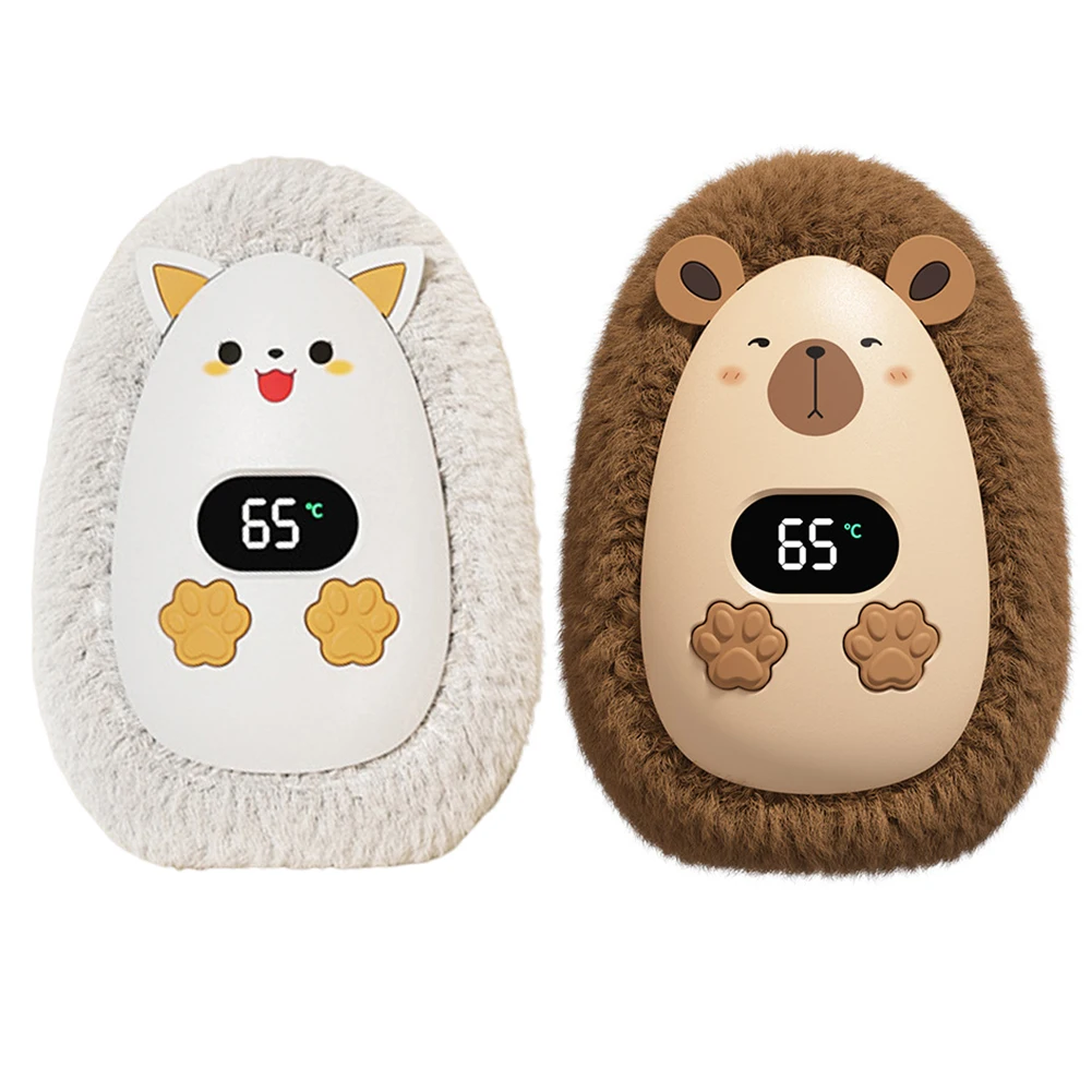 Плюшевая грелка для рук электрическая цифровой дисплей мини-грелка обогреватель