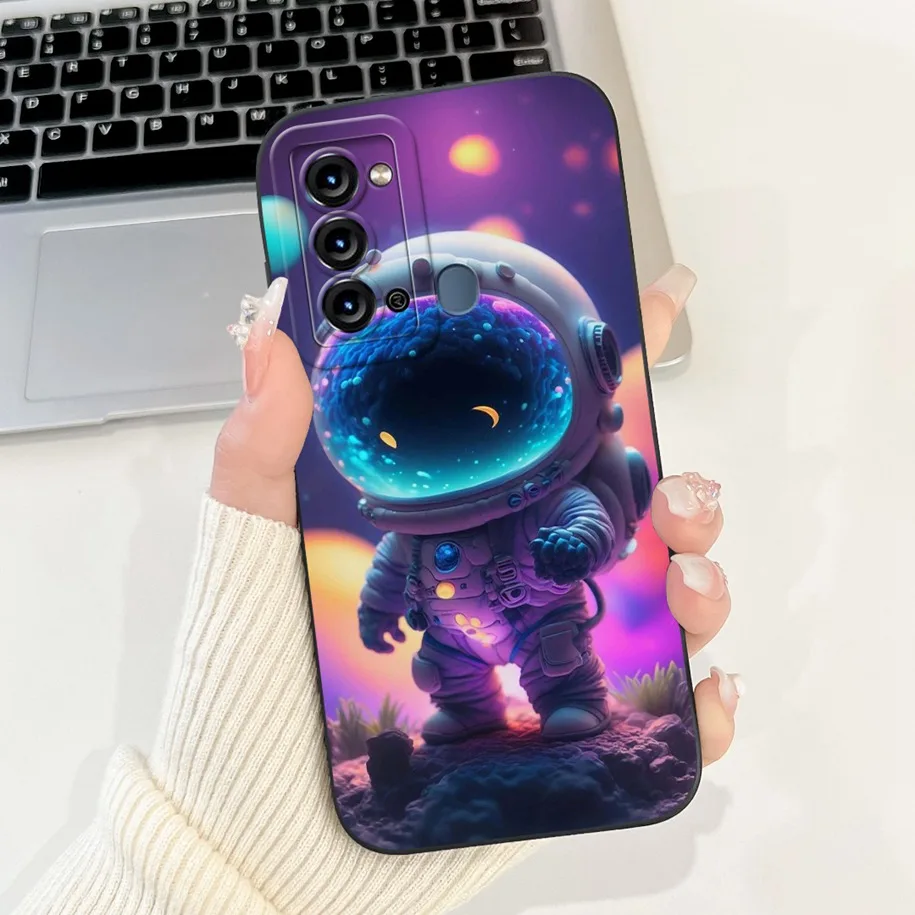 For Itel P38 S17 Case S661W Shockproof Cover Cute Cartoon Panda Soft Silicone Matte Fundas Vision 3 Vision3 Phone Cases