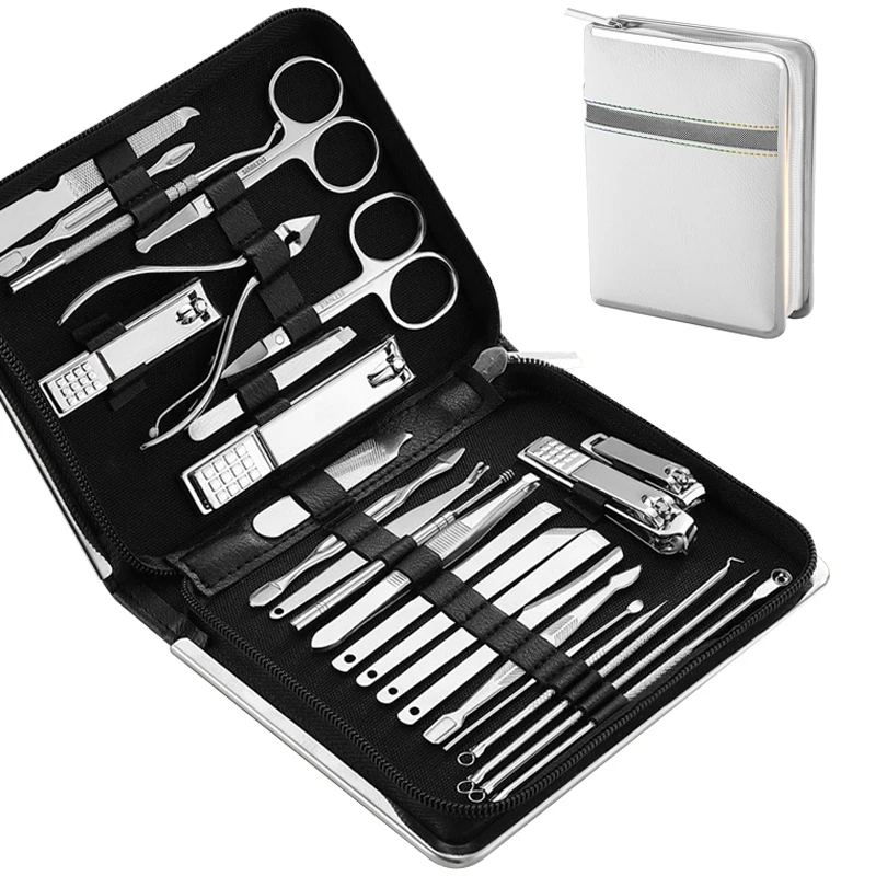 

11-26 Pieces Professional Nail Clipper Manicure Set High Quality Stainless Steel Nail Clipper Scissors Cuticle Clipper Nail Tool